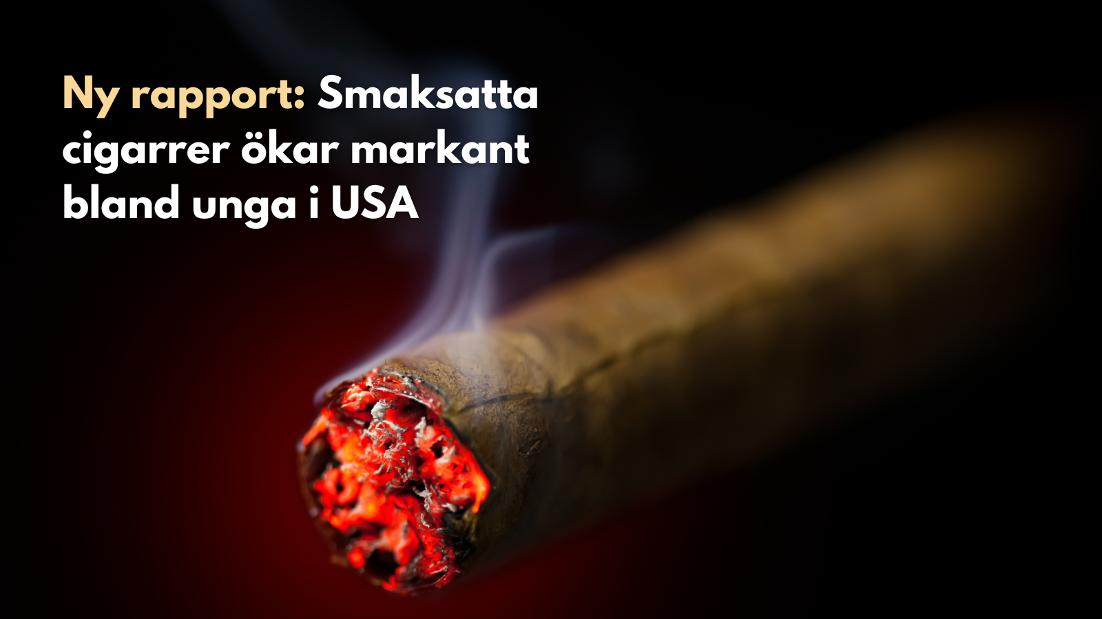 Ny rapport: Smaksatta cigarrer ökar markant bland unga i USA