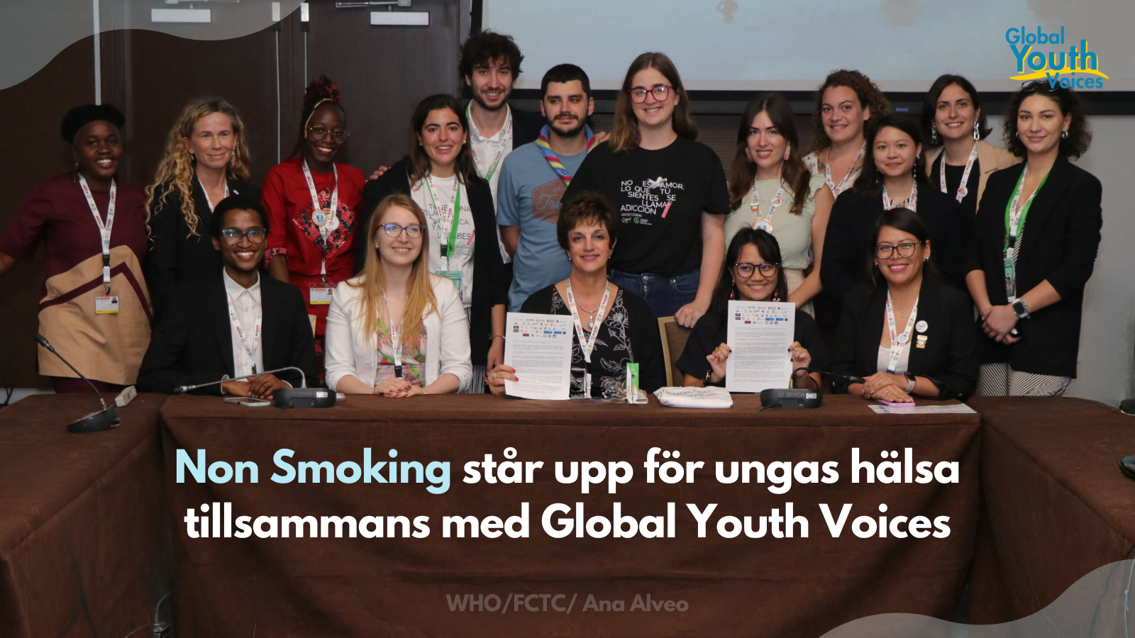 Non Smoking står upp för ungas hälsa tillsammans med Global Youth Voices