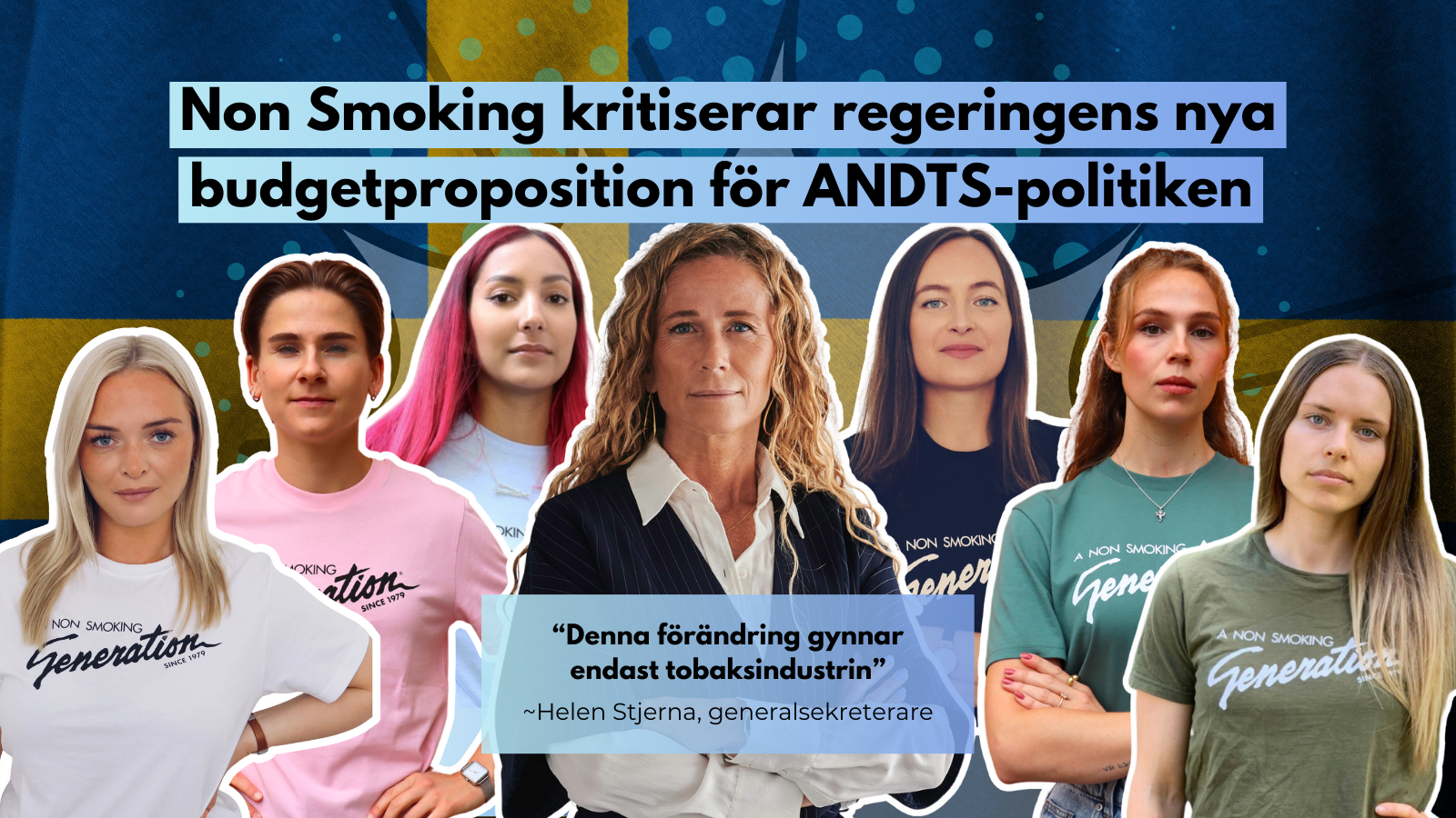 A Non Smoking Generation kritiserar regeringens nya budgetproposition för ANDTS-politiken