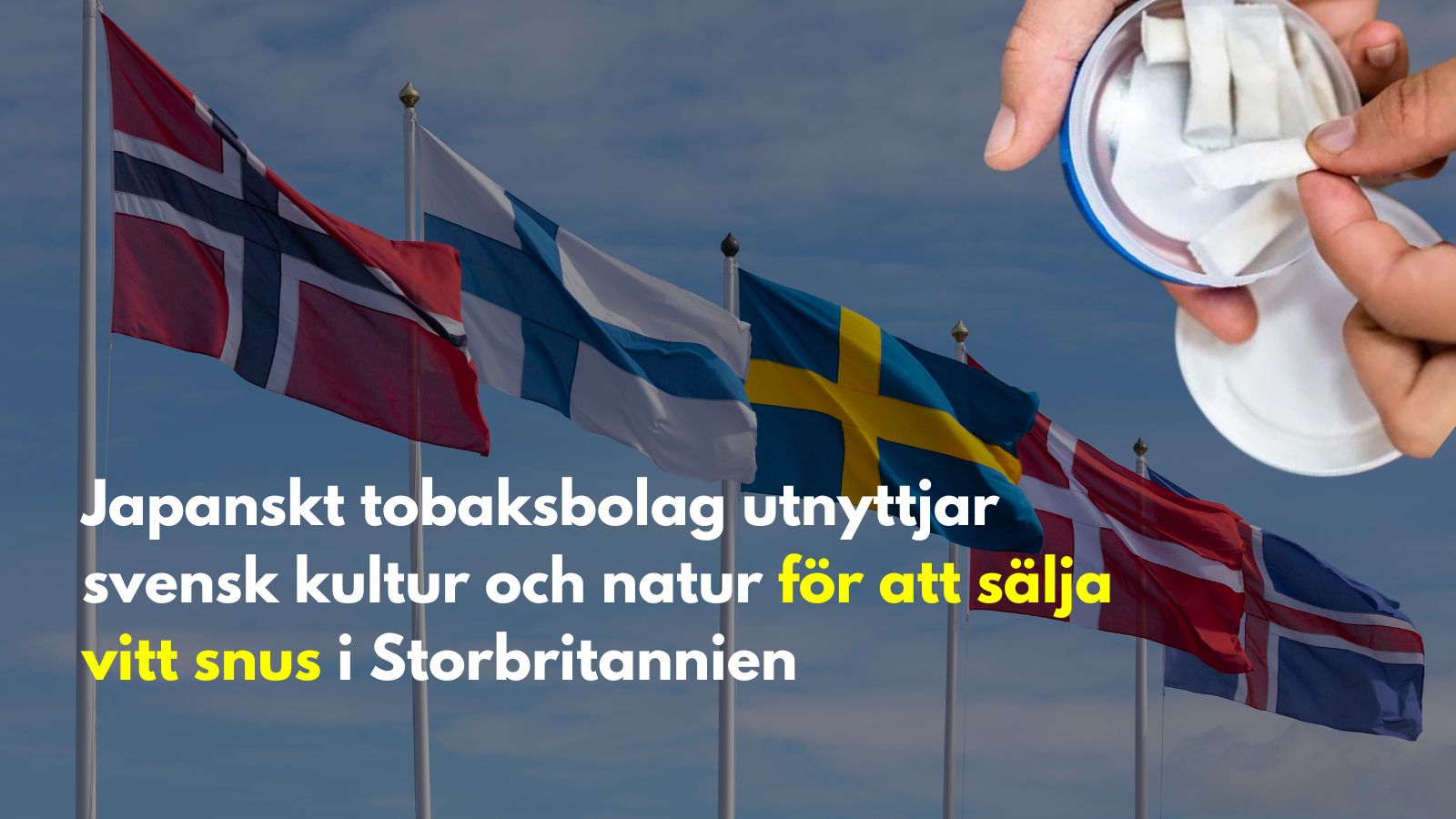 Japanskt tobaksbolag utnyttjar svensk kultur och natur för att sälja vitt snus i Storbritannien