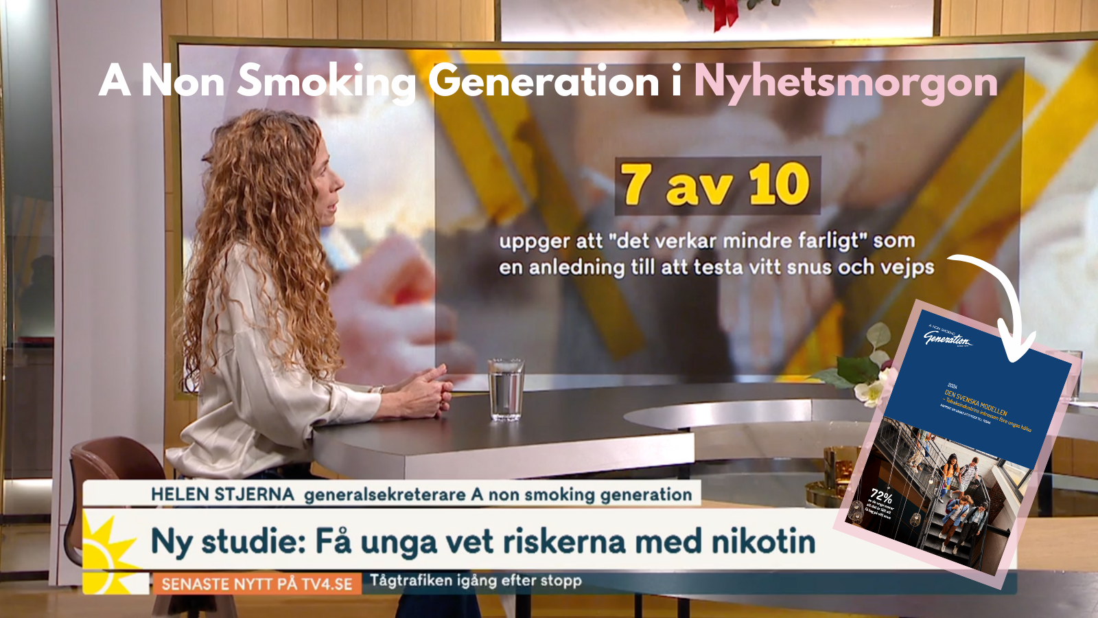 Helen Stjerna i Nyhetsmorgon: ”En nikotinepidemi i våra skolor”