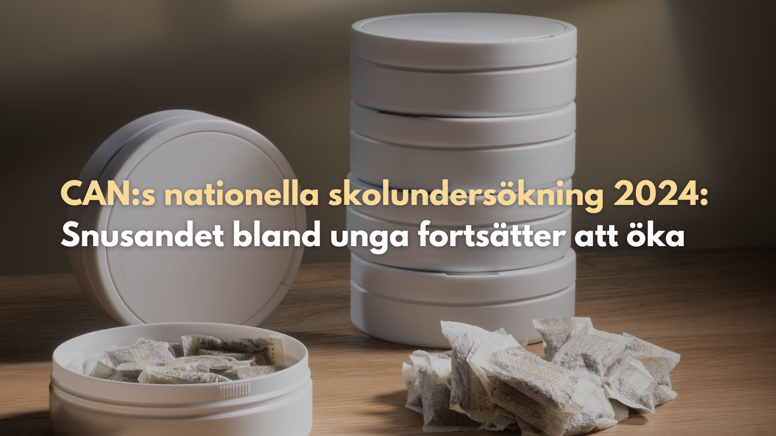 CAN:s nationella skolundersökning 2024: Snusandet bland unga fortsätter att öka