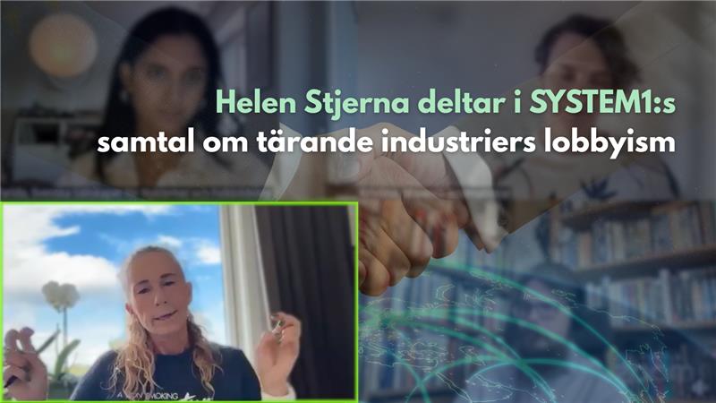 Helen Stjerna deltar i SYSTEM1:s samtal om tärande industriers lobbyism
