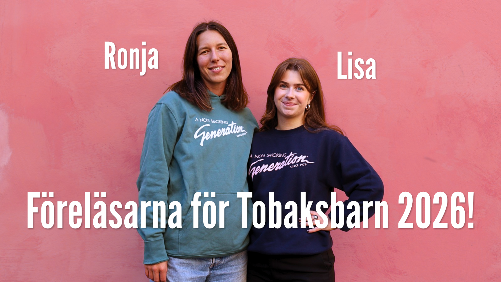 Möt Ronja och Lisa: föreläsarna för Tobaksbarn 2026!