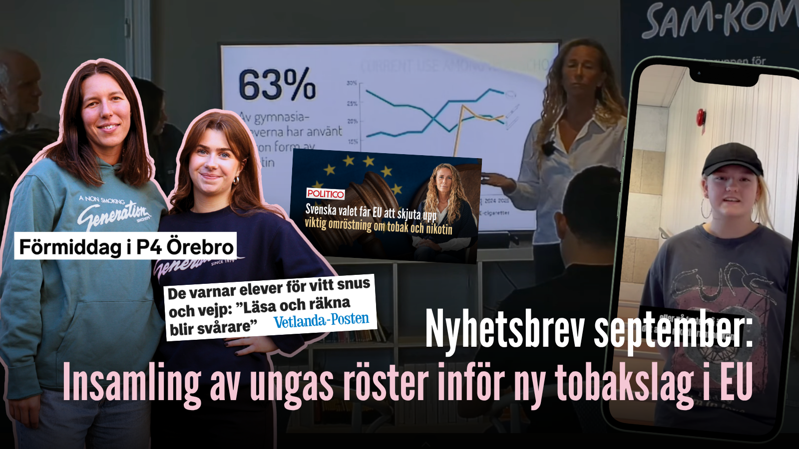 Nyhetsbrev september: Insamling av ungas röster inför ny tobakslag i EU